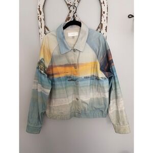 Blank NYC Lost in Paradise Denim Trucker Jacket Size XL